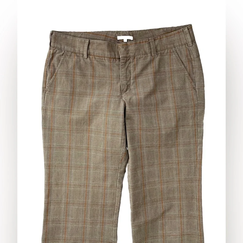 Vince Plaid Dress Pants Low Rise Bootcut Flare Trousers   Size 12